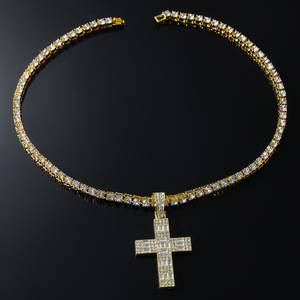 2026 Hot Selling Hiphop Style Alloy <b>Cross</b> Pendant Necklace Cool Personalized Men's Charm Necklaces Wholesale Jewelry Trendy - Product Image 4