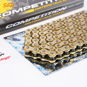 Chaîne de moto <span class=keywords><strong>SFR</strong></span> Factory Supply Heavy Duty 420H 120 maillons, plaquée cuivre, traitée thermiquement pour Aprilia SX 125/Suzuki DR-Z110 - Product Image 2