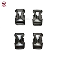 Fournisseur d'usine, boucle à dégagement latéral en plastique noir durable de 20 mm pour sacs et accessoires de casque