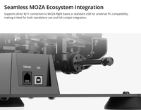 Volant de course MOZA MRP sans fil 2,4 GHz à double vibration ergonomique et écologique pour tablette et joueur de jeux