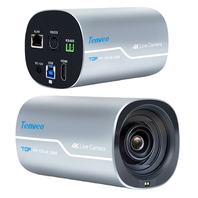 Tenveo Vertical Screen Podcasting 12x 4k NDI Box Camera HDMI USB Camera for Broadcasting