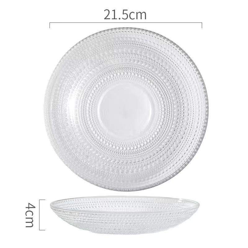 Plateau en verre perlé [set de 2]