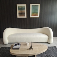Ensemble de canapé sectionnel 3 places Cloud au design moderne Mobilier de maison en tissu pour petit salon pour couples