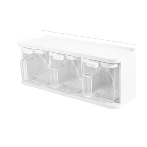 Étagère à épices Anzhiyun à 9 compartiments, transparente, à fixer au mur, pour le rangement des assaisonnements, pour une utilisation en cuisine - Product Image 5