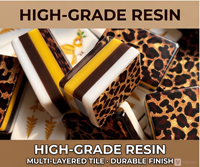 Set Mahjong Bertema Hewan Liar dengan Desain Serangga, Bunga, Pohon, dan Motif Leopard untuk Pesta dan Malam Permainan Keluarga