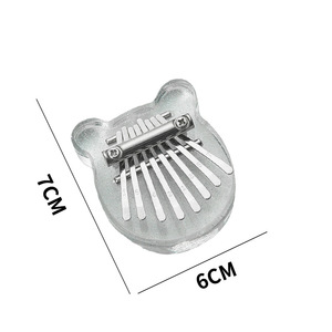 Mini Kalimba à 8 touches en acrylique transparent, piano à pouce, instrument de musique de percussion pour l'éducation précoce des tout-petits - Product Image 5
