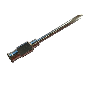 Aguja <span class=keywords><strong>Veterinaria</strong></span> Reutilizable de Acero Inoxidable 2.1 de Alta Calidad con Cierre Luer, Vida Útil de 3 Años para Inyectar Microchips en Múltiples Especies - Product Image 1
