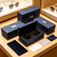 Boîte cadeau rigide personnalisée en gros pour lunettes, emballage de transport antichoc pour lunettes de vue et de soleil