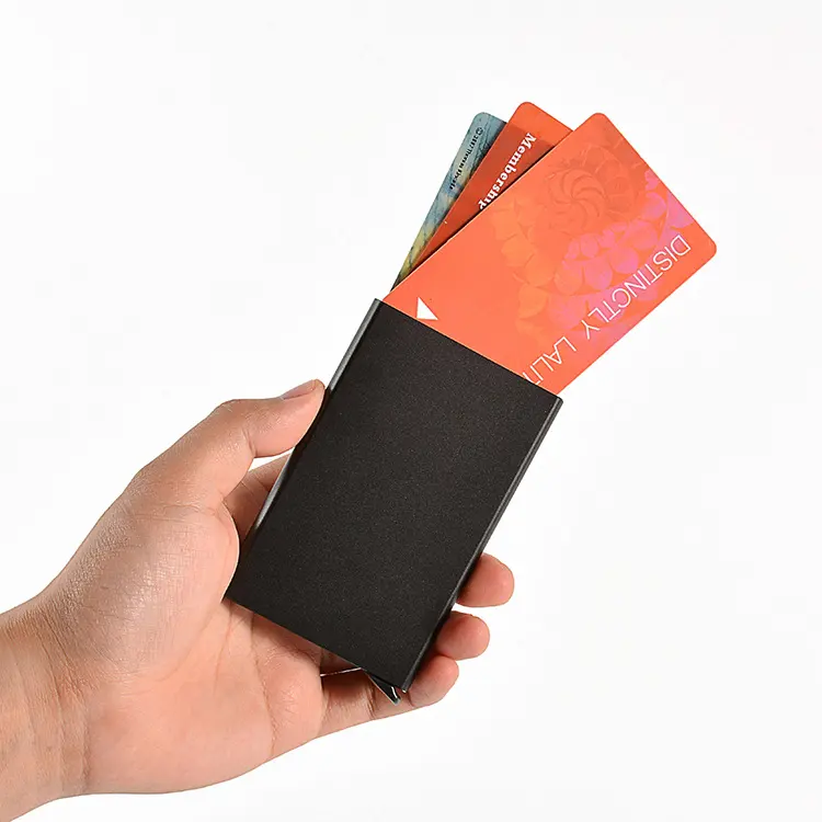 Consegna veloce 6 colori opzione porta carte Pop-Up con leva in alluminio FRID
