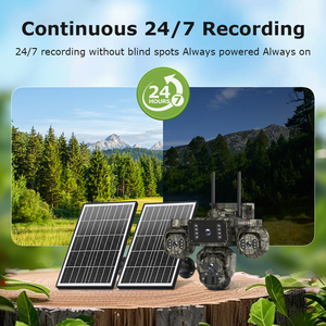 Cámara PTZ de 360° con 4 Lentes y 4 Vistas, 20MP, Grabación 24/7, Cámaras AOV con Sensor CMOS, SIM 4G, Cámaras de Seguridad para Caza con Camuflaje, Cámaras CCTV Solares - Product Image 4