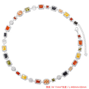 <span class=keywords><strong>Tiktok</strong></span> viral produits gagnants actuels ensemble de bijoux en zircon de luxe mode bijouterie scintillante CZ collier en diamant bracelet - Product Image 6