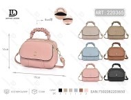 Sac à main ovale pour femme en microfibre et cuir synthétique, capacité 1-1,9 l, fermeture à rabat, usage quotidien décontracté - Product Image 1