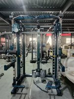 Machine Smith multifonction tout-en-un et rack de musculation Low Row avec croisement de câbles intégré – Équipement de gym d'entraînement complet