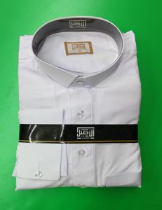 طراز جديد جذاب فاخر مريح صنع مسلم ثوب على الطراز السعودي للرجال قميص أبيض ياقة ثوب مع بنطلون - Product Image 6