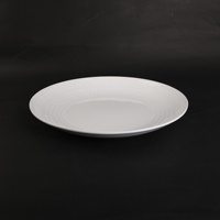 Assiette plate ronde en mélamine, motif uni, qualité alimentaire, style moderne minimaliste, modèle luxe léger LV-PRM14