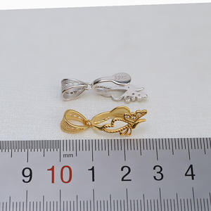 Pendentif papillon baroque en argent S925, collier de perles irrégulières, accessoire de bricolage pour femme, pour support vide, apprêts de bijoux - Product Image 3