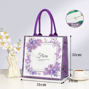 Sac fourre-tout en toile très demandé avec un personnage de dessin animé mignon et une palette de couleurs pastel pour les femmes, les étudiantes, usage quotidien - Product Image 4