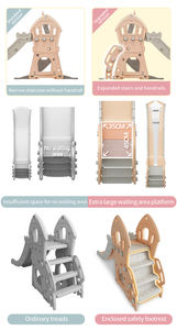 MIGO Bear centre commercial combiné <span class=keywords><strong>Cottage</strong></span> terrain de <span class=keywords><strong>jeu</strong></span> intérieur pour enfants Playhouse multi-combinaison en plastique bébé toboggan et balançoire - Product Image 3