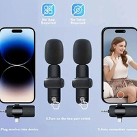Microphone Lavalier Sans Fil 3-en-1 K15 avec Réduction de Bruit, Enregistrement Sonore, Directionnalité Complète et Réponse en Fréquence 100Hz-20kHz pour