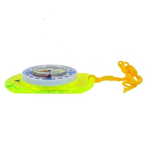 Regla de escala transparente Mini mapa acrílico brújula con cordón - Product Image 3