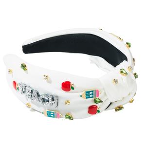 Acessórios de Moda para Volta às Aulas, Faixa de Cabelo Feminina com Nó, Acessórios Criativos de Lápis e Maçã - Product Image 2