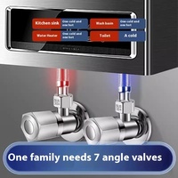 Double séparateur d'eau moderne à 4 points en acier inoxydable 304 vanne triangulaire un deux trois voies accessoires de robinet d'eau de toilette