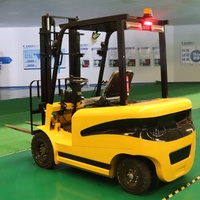 Chariot élévateur électrique à charge lourde de 4 tonnes RTS avec 4 roues motrices et direction assistée pour la manutention de matériaux sur chantier, travail efficace