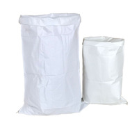 Sac tissé en PP blanc et jaune personnalisé à bas prix avec logo