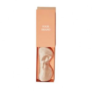 Masque de sommeil en soie 100% mûrier, imprimé par transfert thermique, avec logo personnalisé, en boîte cadeau, pour vente en gros - Product Image 1