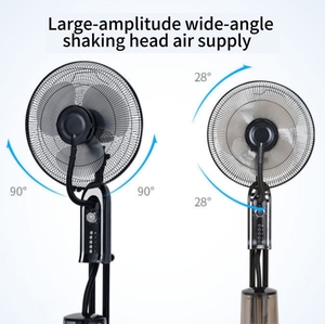 Ventilateur brumisateur mécanique de 18 pouces, alimenté par courant alternatif, en plastique, pour sol, extérieur, maison, hôtels, garages, 3 vitesses, à poser au sol - Product Image 4