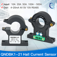 Sensor Arus Split QNDBK1-21 AC 30A 50A 100A 200A 300A 400A / 4~20mA +24V DC Transmitter Arus Sensor Arus Efek Hall