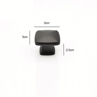 Poignées et boutons de meubles contemporains en alliage de zinc noir mat pour armoires de cuisine, commodes, placards et portes de chambre