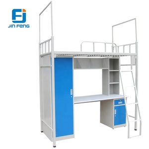 <strong>Heavy</strong> <strong>Duty</strong> Metal Frame <strong>Bunk</strong> <strong>Beds</strong> Student <strong>Bunk</strong> <strong>Bed</strong> With Desk and Wardrobe JF-B012 Modern Appearance <strong>Bunk</strong> <strong>Bed</strong> - Product Image 2