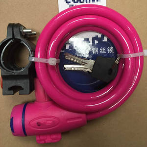 Candado de cable de acero para bicicleta, candado de cable de alambre para bicicleta de montaña de piñón fijo, color aleatorio, control manual, productos en stock - Product Image 3