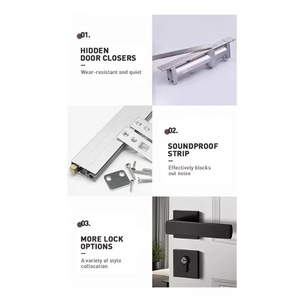 Panneau de bois personnalisé Portes cachées pour chambres à coucher Appartements Écoles-Conception discrète Intégration transparente Économie d'espace Insonorisée - Product Image 2