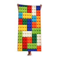 Wholesale Luxury Beach Towels Soft Lightweight Sand-Free Custom Candy-Themed Logo Striped Dry Fast Soft Beach Towel