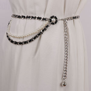 Hot Sale Women Metal <strong>Belt</strong> Fashion Black Gold Waist <strong>Chain</strong> <strong>Belt</strong> Gold Belly <strong>Belt</strong> for Dress - Product Image 6