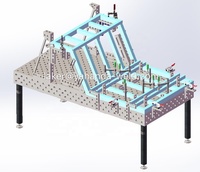 Table de travail modulaire 3D pour soudage, complète avec goupilles de positionnement et pinces pour structure en acier