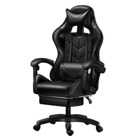 Chaise de bureau pivotante ergonomique avec fonction de massage par levage confortable Acier inoxydable Métal pour les jeux informatiques et le bureau