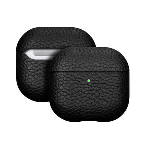 Funda de cuero genuino totalmente envuelta a mano para <span class=keywords><strong>AirPods</strong></span> 3 Compatible con cargadores inalámbricos - Product Image 3