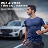Headphone Konduksi Tulang HS1 Terbaru, Ringan, Nirkabel, BT, Earphone Olahraga, Daya Tahan Baterai Lama, Headset Lari
