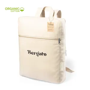 Sac à dos en coton biologique naturel, merchandising durable - Product Image 1
