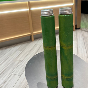 Botella de plástico con forma de bambú portátil para mascotas vacía de 380Ml, botella de embalaje de jugo de té de la leche con película retráctil - Product Image 6