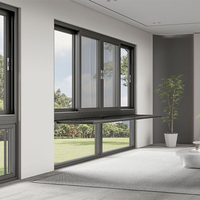 Ventana Corredera de Aleación de Aluminio Antirrobo Personalizada con Mosquitera para Casas y Villas