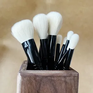 Pinceles para sombra de ojos WG, pincel para difuminar el contorno de la ceja y el nariz, herramientas cosméticas con pelo natural de cabra - Product Image 6