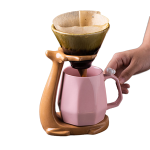 Juego de té con soporte de filtro de gotero de café de cerámica clásico y decoración de artes y manualidades con estilo clásico - Product Image 6