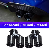 Embouts d'échappement DEX pour M240i M340i M440i G20 G21 G23 G42, styles performance, en fibre de carbone, quadruples, embouts de silencieux, buse de tuyau d'échappement