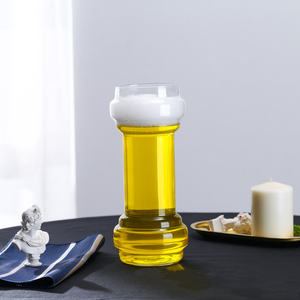 Clair transparent logo personnalisé verre mince haltère pilsner <span class=keywords><strong>verres</strong></span> à bière - Product Image 1