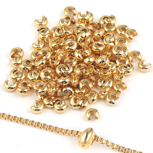 Connecteur de fermoir en acier inoxydable plaqué or 18 carats, entretoise de positionnement en forme de lune courbée, boucle à sertir, accessoires de bracelet pour bijoux - Product Image 3