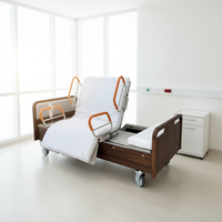 Lit médical électrique rotatif de luxe avec 4 roulettes, matelas rotatif pour soins à domicile et hôpital, à usage médical